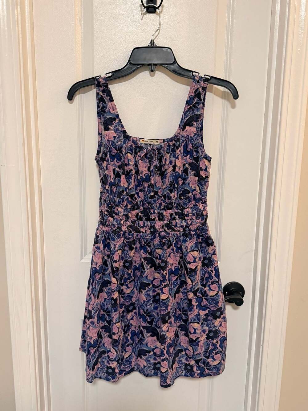 Marine Layer Nicole Mini Dress Floral Smocked Waist XS